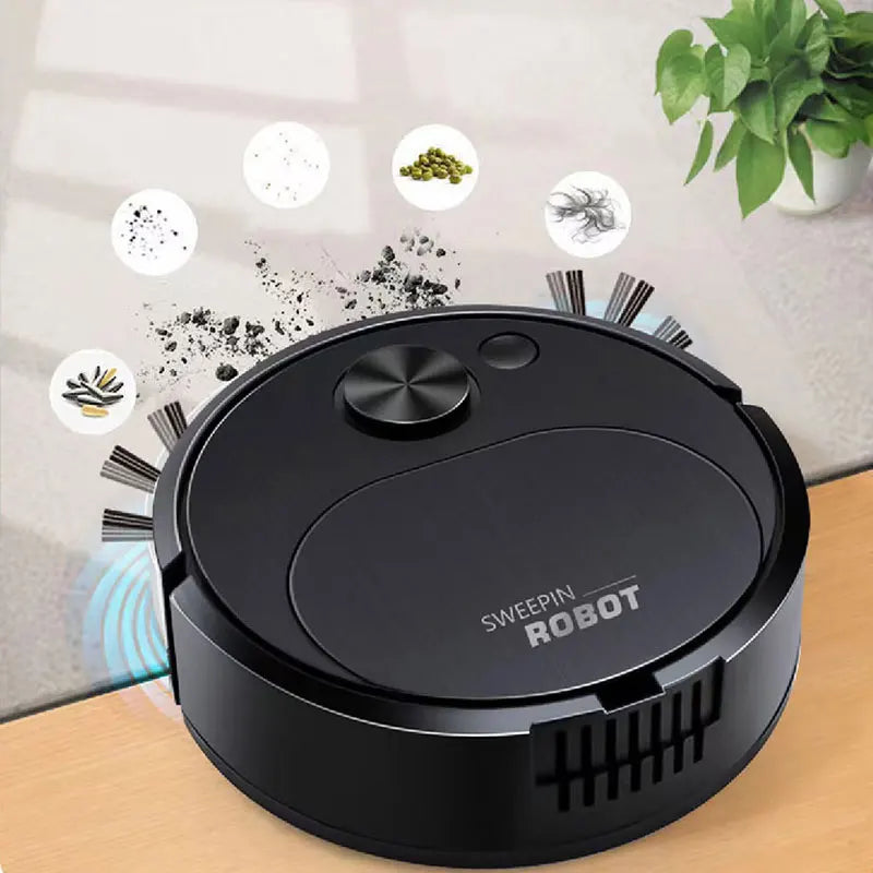 NEW USB Sweeping Robot Vacuum Cleaner Mopping 3 in 1 Smart Wireless 1500Pa Dragging Cleaning Sweep Floor for Home Office